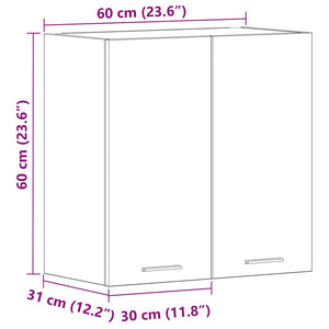 Hängeschrank Lyon Schwarz 60 cm