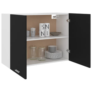 Hängeschrank Lyon Schwarz 80 cm