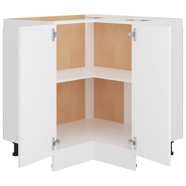 Eckunterschrank Lyon Weiß, 75,5x75,5x81,5 cm