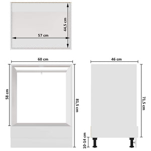 Weißer Ofenschrank Lyon 60 cm