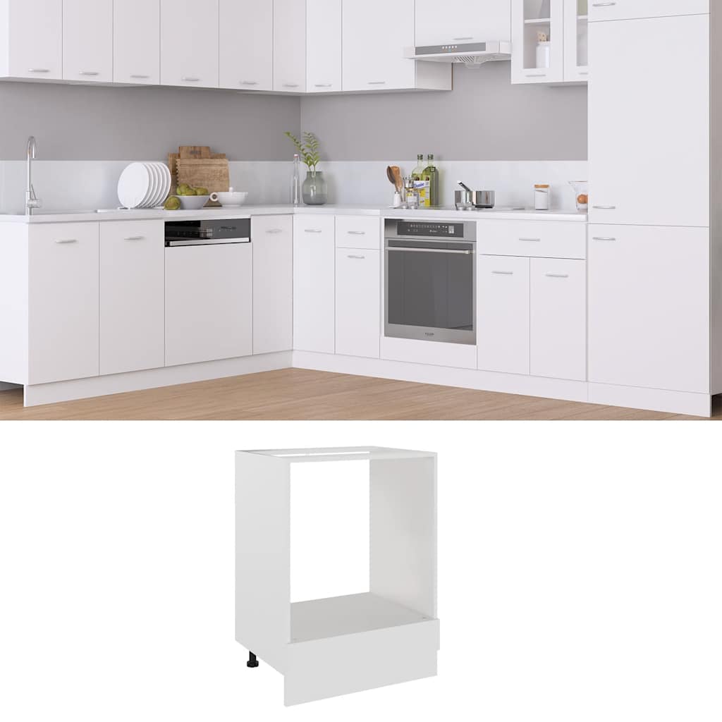 Weißer Ofenschrank Lyon 60 cm
