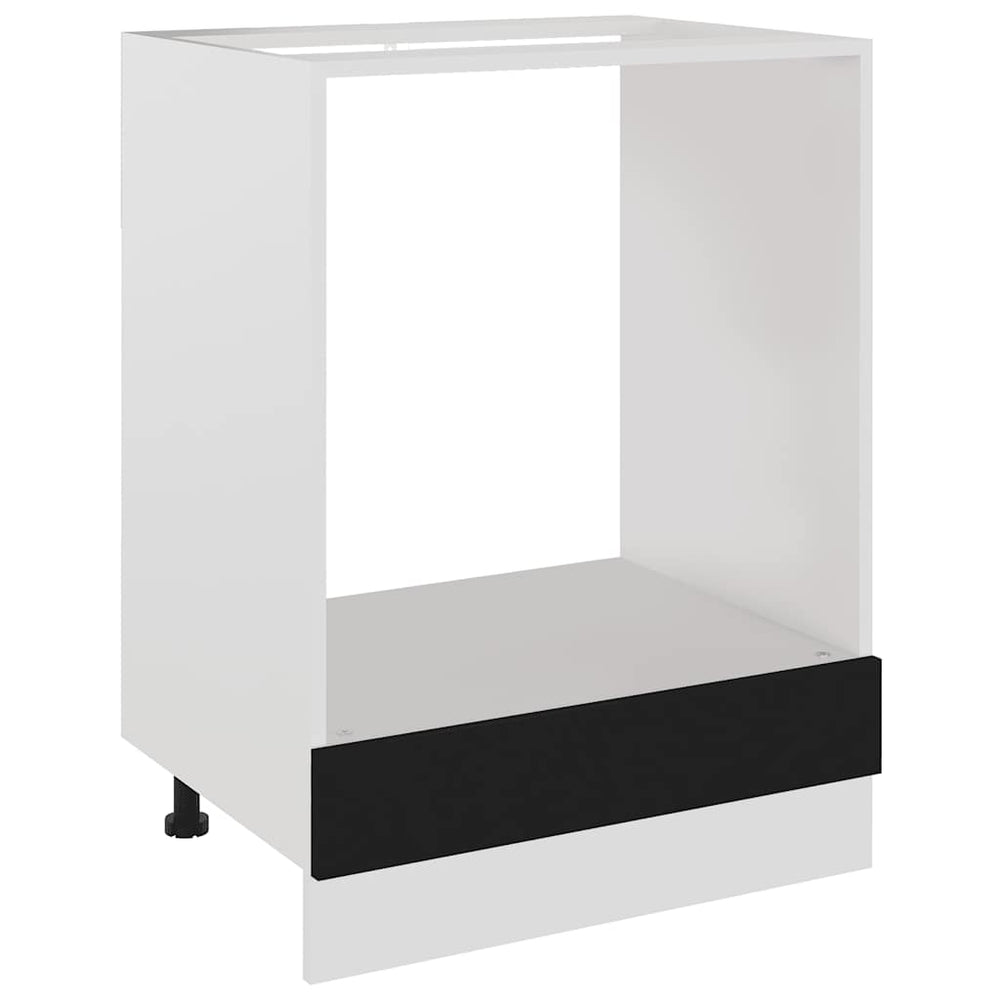 Schwarzer Herdumbauschrank Lyon 60 cm