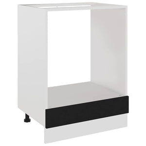 Schwarzer Herdumbauschrank Lyon 60 cm