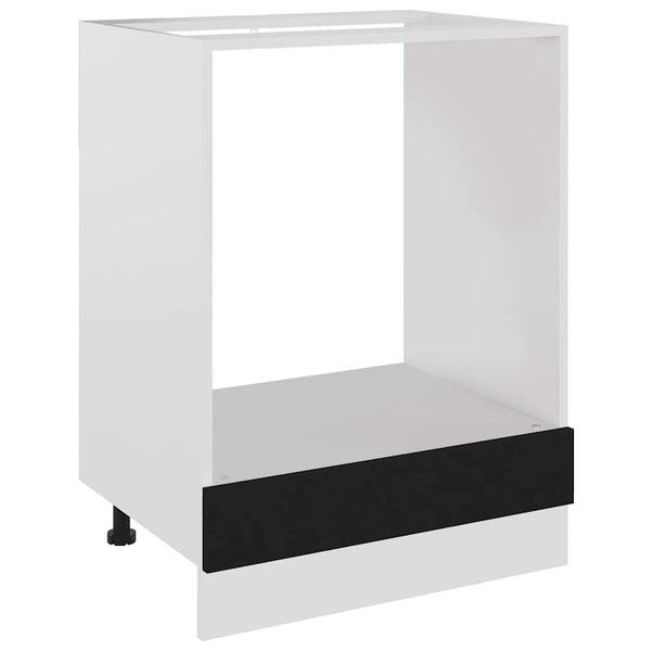 Schwarzer Herdumbauschrank Lyon 60 cm