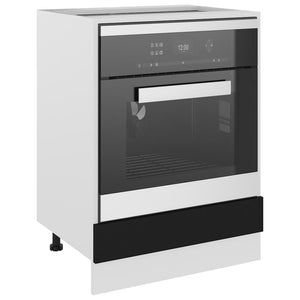 Schwarzer Herdumbauschrank Lyon 60 cm