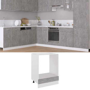 Betongrauer Herdumbauschrank Lyon 60 cm