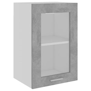 Hängeglasschrank Lyon Betongrau 40x60 cm