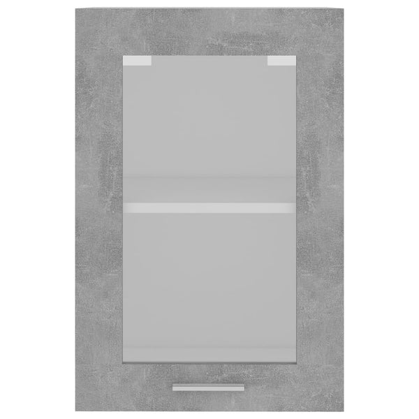 Hängeglasschrank Lyon Betongrau 40x60 cm