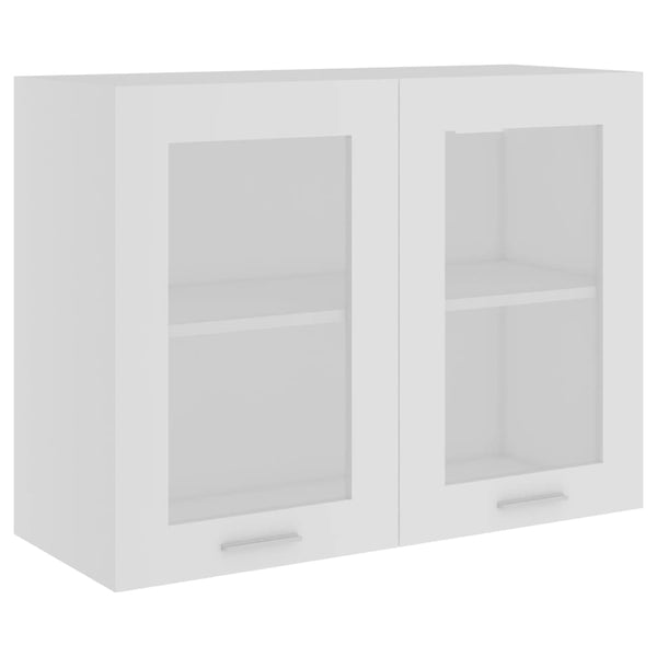 Hängeglasschrank Lyon Weiß 80 cm