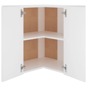 Eck-Hängeschrank Lyon Weiß 57x57x60 cm