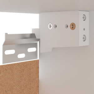 Eck-Hängeschrank Lyon Weiß 57x57x60 cm