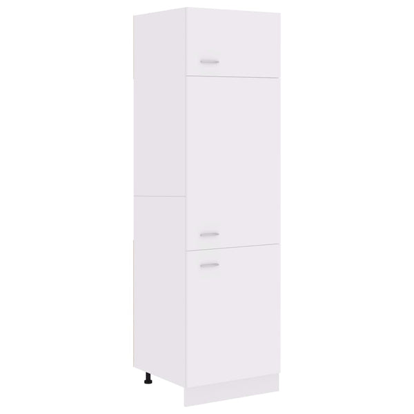 vidaXL Meuble bas pour réfrigérateur Lyon blanc 60x57x207 cm Aggloméré