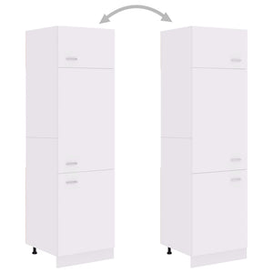 vidaXL Meuble bas pour réfrigérateur Lyon blanc 60x57x207 cm Aggloméré