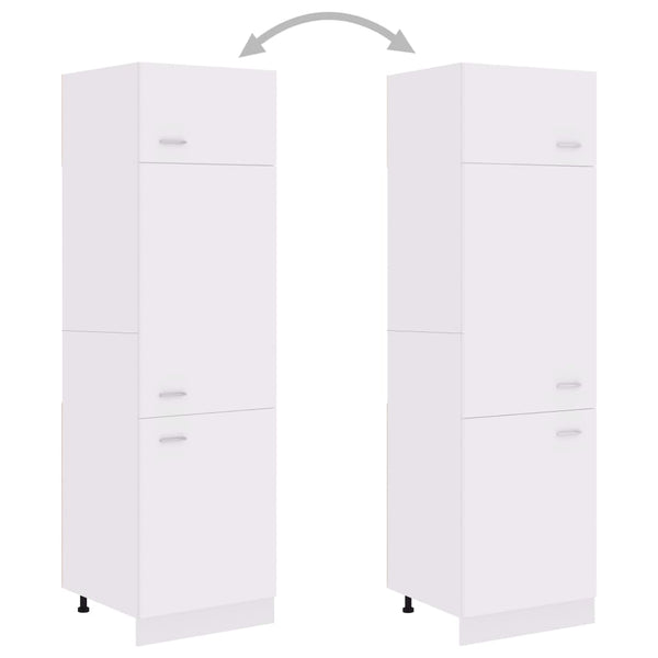 vidaXL Meuble bas pour réfrigérateur Lyon blanc 60x57x207 cm Aggloméré