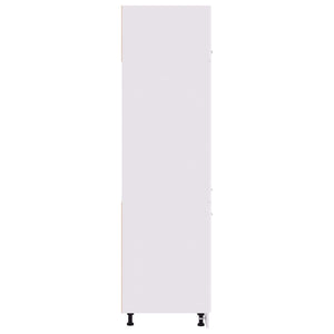 vidaXL Meuble bas pour réfrigérateur Lyon blanc 60x57x207 cm Aggloméré