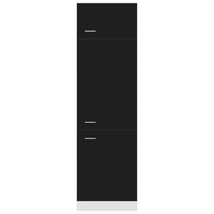Kühlumbauschrank Lyon Schwarz 60 cm