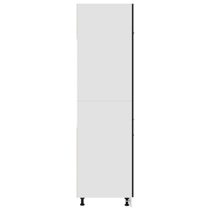 Kühlumbauschrank Lyon Schwarz 60 cm