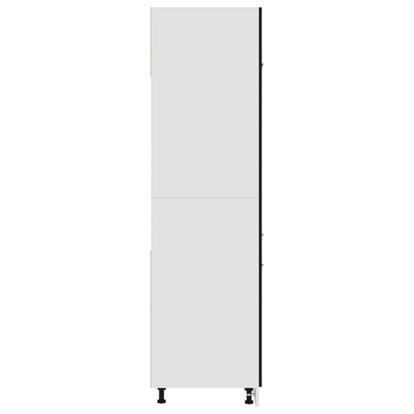 Kühlumbauschrank Lyon Schwarz 60 cm