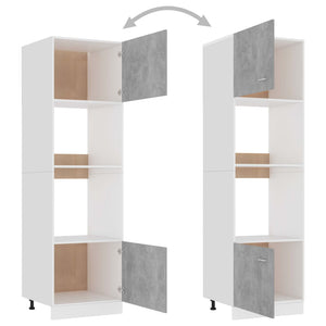 vidaXL Meuble de cuisine pour micro-ondes gris béton 60x57x207 cm en bois d'ingénierie