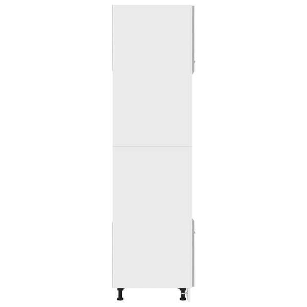 vidaXL Meuble de cuisine pour micro-ondes gris béton 60x57x207 cm en bois d'ingénierie