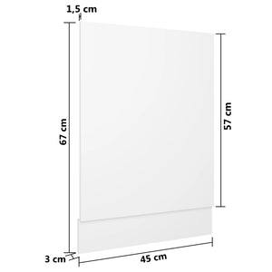 Geschirrspüler Blende Weiß 45x67 cm