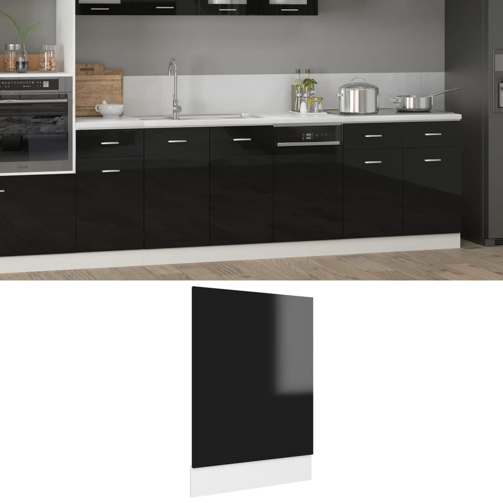 Geschirrspüler Blende Hochglanz Schwarz 45x67 cm