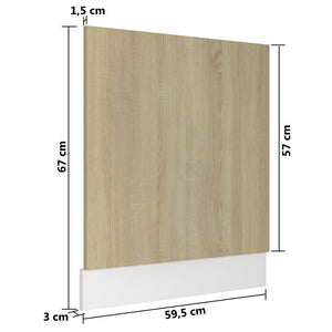 Geschirrspülerblende Sonoma-Eiche 59,5x67 cm
