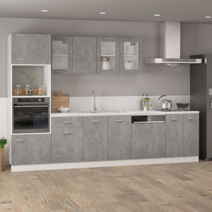 vidaXL Panneau décoratif de lave-vaisselle Lyon Gris béton 59,5x3x67 cm Bois d'ingénierie