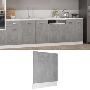 vidaXL Panneau décoratif de lave-vaisselle Lyon Gris béton 59,5x3x67 cm Bois d'ingénierie