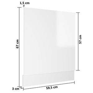 Geschirrspülerblende Weiß Hochglanz 59,5x67 cm