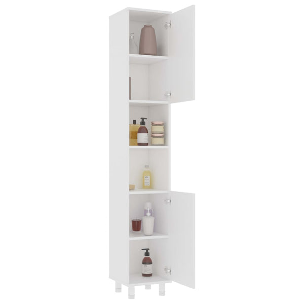 Badezimmerschrank Weiß 30x30x179 cm