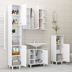 Badezimmerschrank Weiß 30x30x179 cm