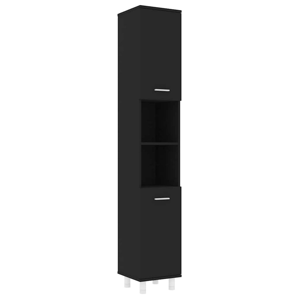 Schwarzer Badezimmerschrank 30x30x179cm