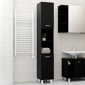 Schwarzer Badezimmerschrank 30x30x179cm