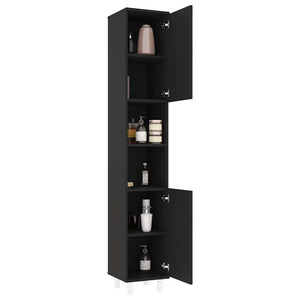 Schwarzer Badezimmerschrank 30x30x179cm
