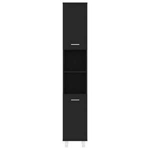 Schwarzer Badezimmerschrank 30x30x179cm