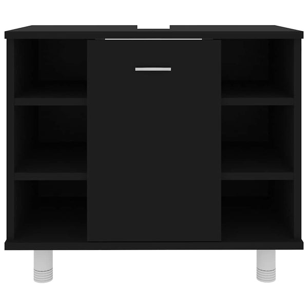 Schwarzer Badezimmerschrank 60 cm