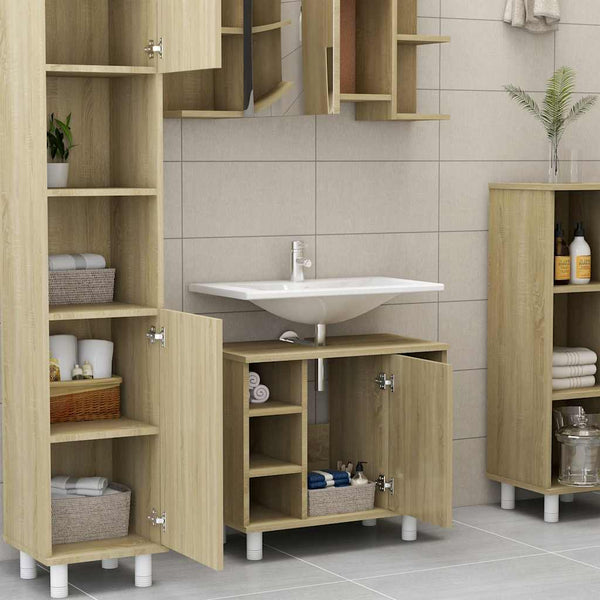 Badezimmerschrank Sonoma Eiche 60 cm