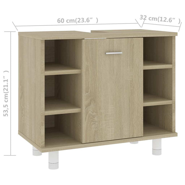 Badezimmerschrank Sonoma Eiche 60 cm