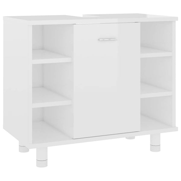Hochglanz Badezimmerschrank Weiß 60cm