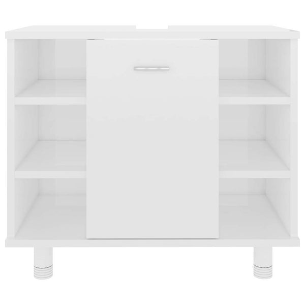 Hochglanz Badezimmerschrank Weiß 60cm