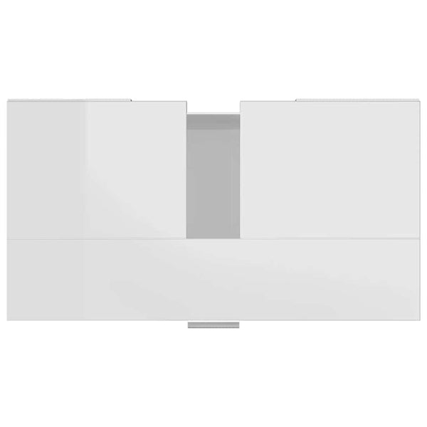 Hochglanz Badezimmerschrank Weiß 60cm