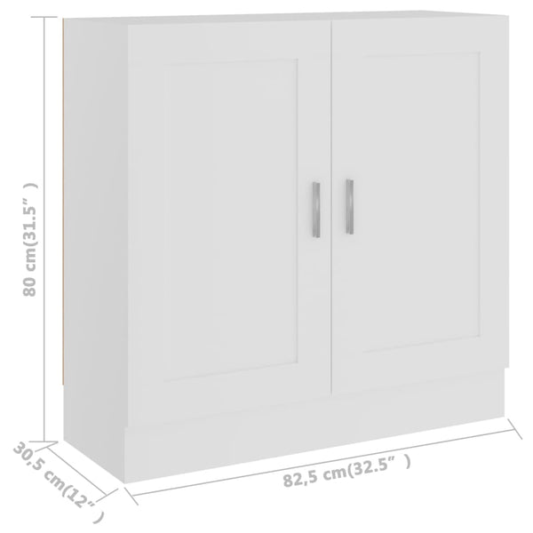Weißer Bücherschrank 82,5 cm