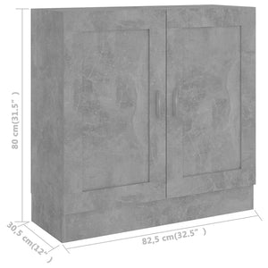 Bücherschrank Betongrau 82,5 cm