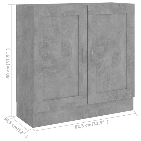 Bücherschrank Betongrau 82,5 cm