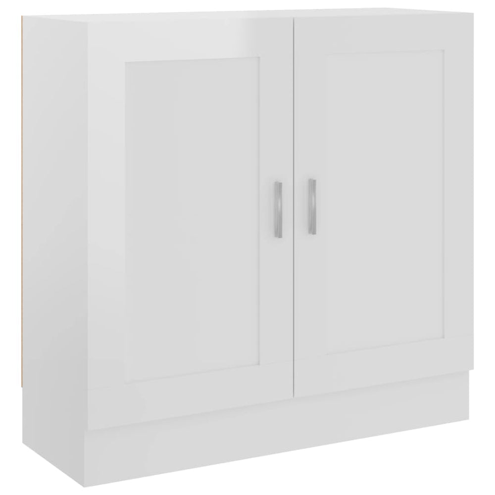 Bücherschrank Hochglanz Weiß 82,5 cm