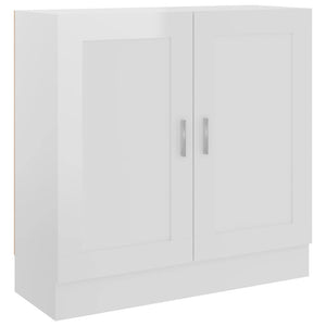 Bücherschrank Hochglanz Weiß 82,5 cm