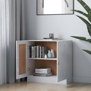 Bücherschrank Hochglanz Weiß 82,5 cm