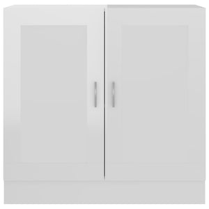 Bücherschrank Hochglanz Weiß 82,5 cm