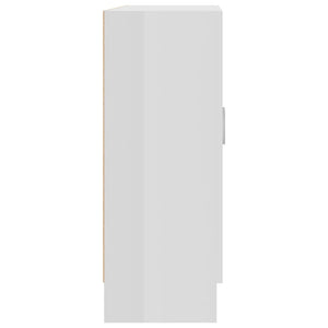 Bücherschrank Hochglanz Weiß 82,5 cm